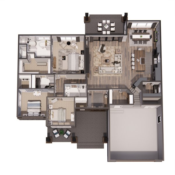 Farmhouse Floor Plan - Main Floor Plan #51-1228