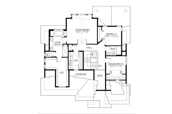 Floor Plan - Upper Floor for Cottage House Plan #132-567 - 4 bed, 2.5 bath