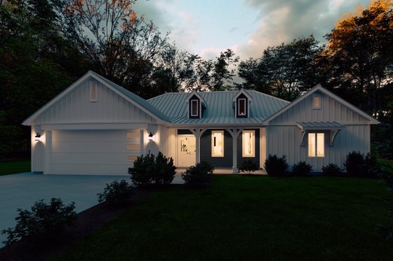 Exterior - Front Elevation 3 for Farmhouse House Plan #1111-4 - 3 bed, 2.5 bath