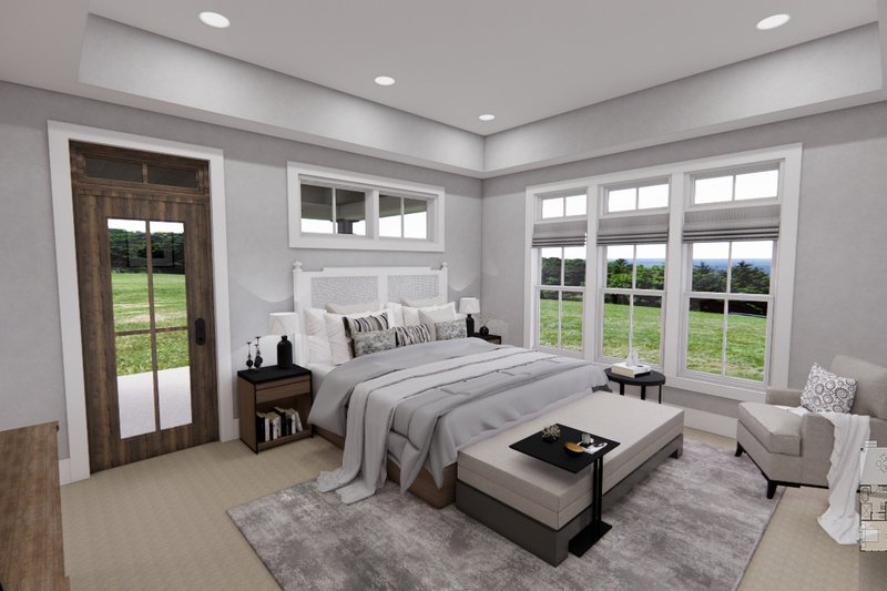 Home Plan - Interior - Master Bedroom for Farmhouse House Plan #51-1239 - 4 bed, 3.5 bath