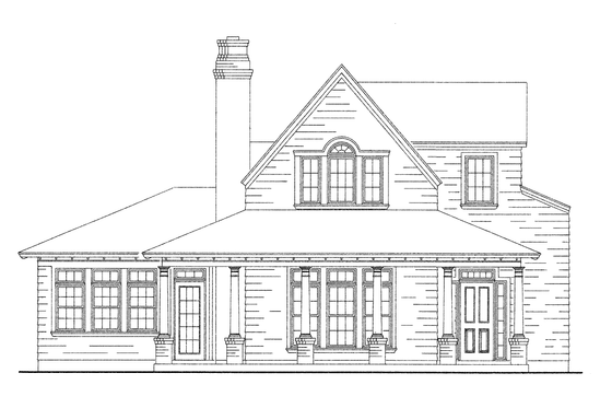 Exterior - Front Elevation 3 for Bungalow House Plan #410-241 - 3 bed, 2.5 bath