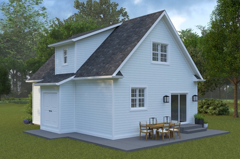 House Design - Exterior - Rear Elevation for Farmhouse House Plan #1060-301 - 2 bed, 1.5 bath