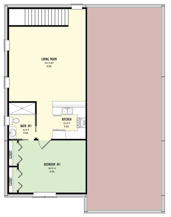 Barndominium Floor Plan - Upper Floor Plan #1092-16