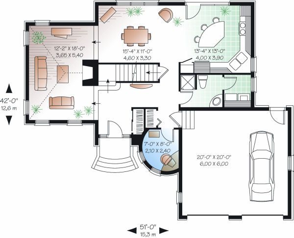 House Design - European Floor Plan - Main Floor Plan #23-810