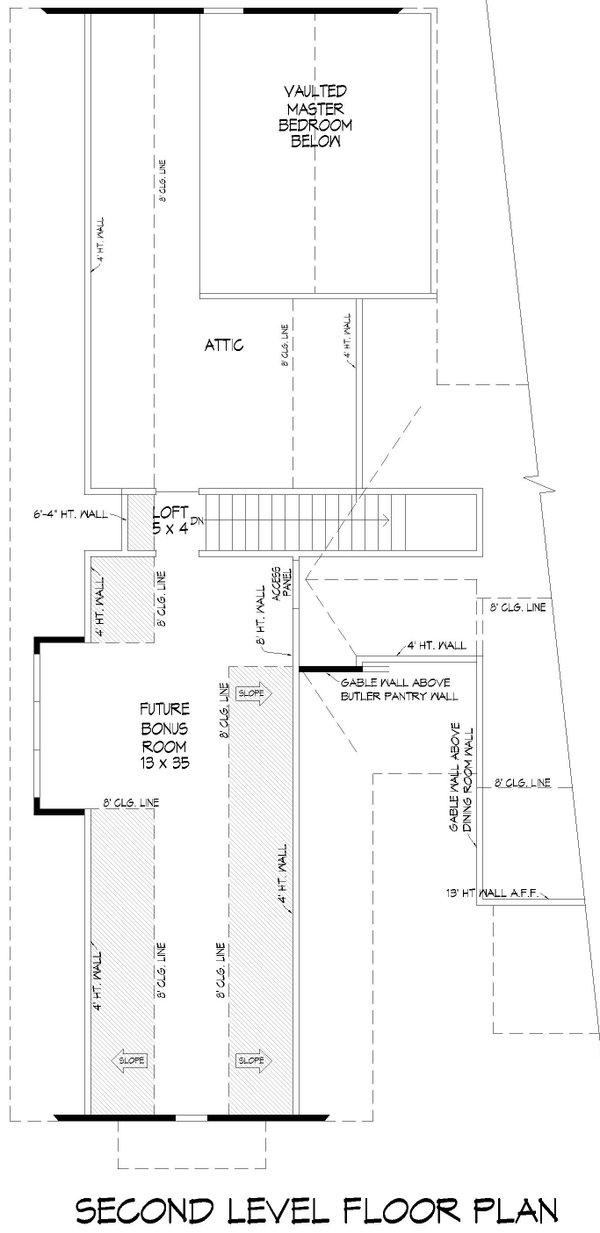 Farmhouse Floor Plan - Upper Floor Plan #932-1201