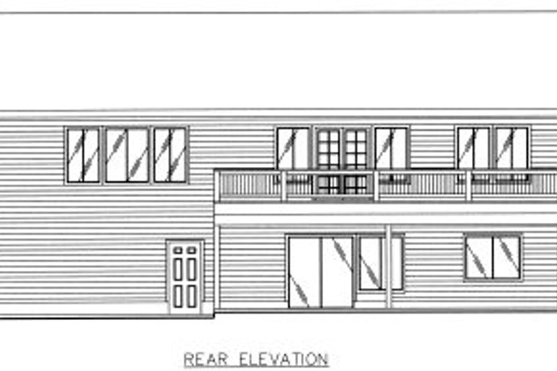 Home Plan - Exterior - Rear Elevation for Traditional House Plan #117-449 - 3 bed, 2 bath
