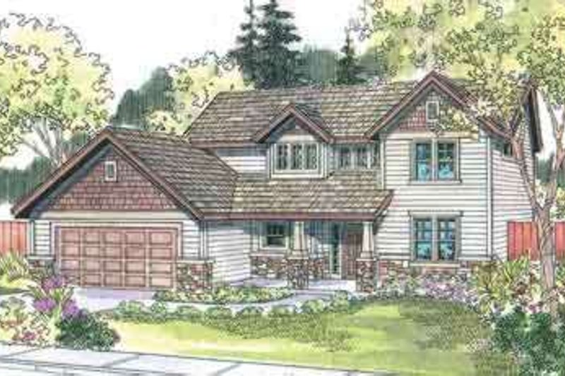 Architectural House Design - Craftsman Exterior - Front Elevation Plan #124-508