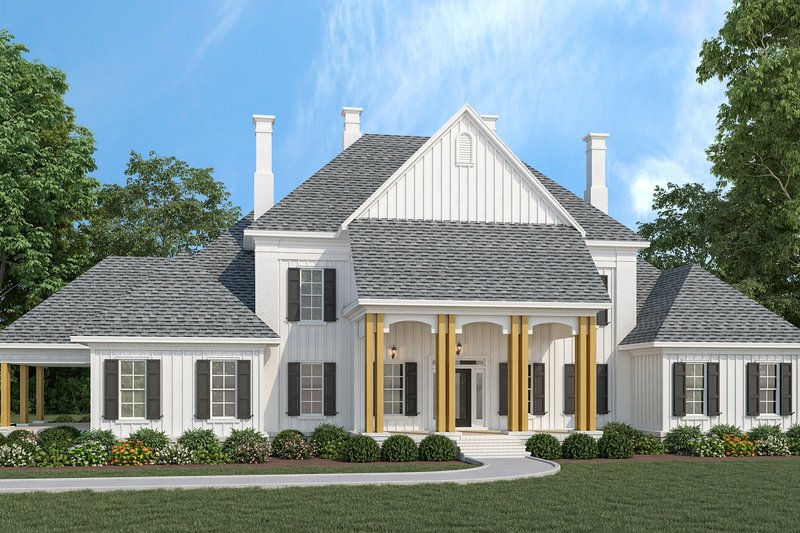 Farmhouse Style House Plan - 4 Beds 7 Baths 6036 Sq/Ft Plan #45-629