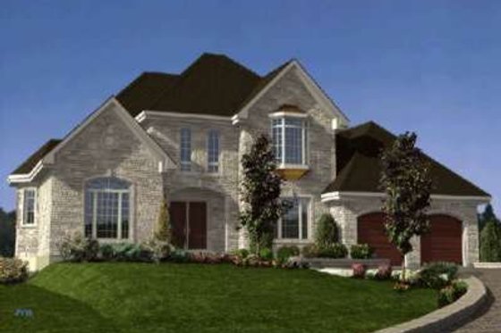 Exterior - Front Elevation for European House Plan #138-123 - 4 bed, 2.5 bath