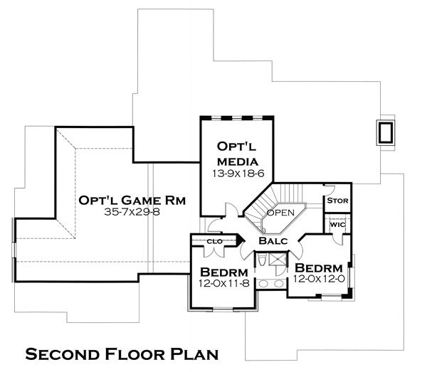 Architectural House Design - Craftsman Floor Plan - Upper Floor Plan #120-179