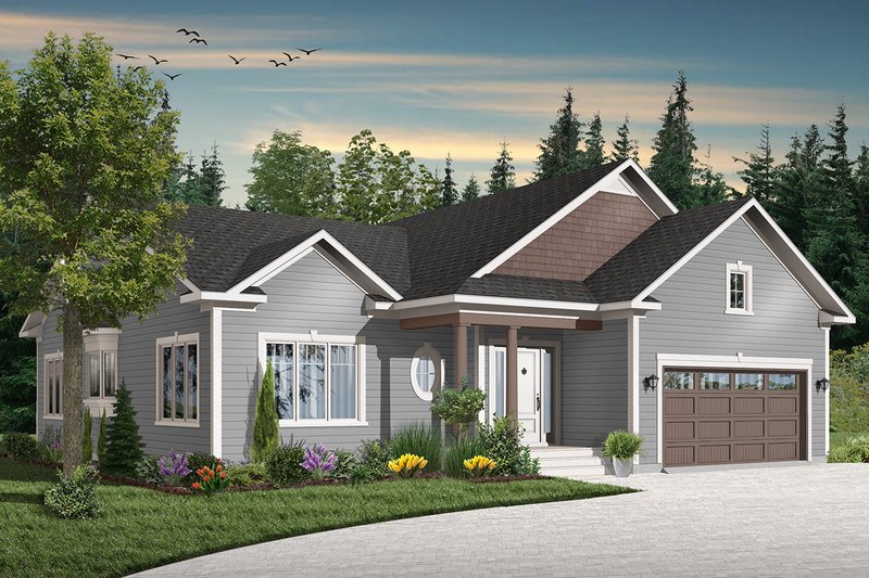 Home Plan - Exterior - Front Elevation 4 for Traditional House Plan #23-645 - 3 bed, 2 bath