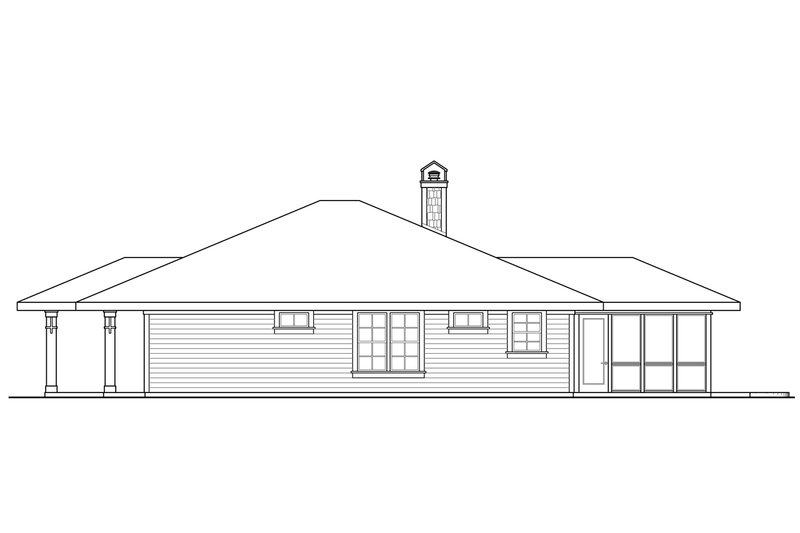 Dream House Plan - Exterior - Other Elevation 1 for Cottage House Plan #124-999 - 3 bed, 2 bath