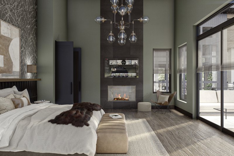 Dream House Plan - Interior - Master Bedroom 1 for Modern House Plan #455-292 - 1 bed, 1.5 bath