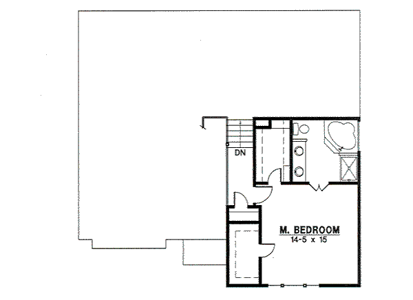 Traditional Floor Plan - Upper Floor Plan #67-790