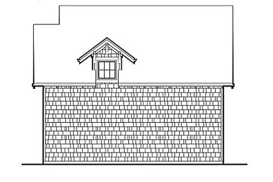 Exterior - Rear Elevation for Craftsman House Plan #48-155 - 1 bed, 0 bath