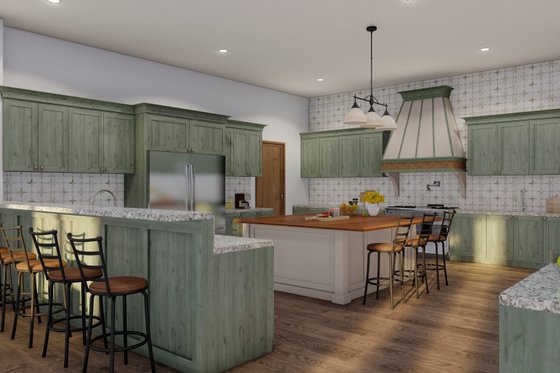 Interior - Kitchen 1 for European House Plan #923-78 - 4 bed, 4.5 bath