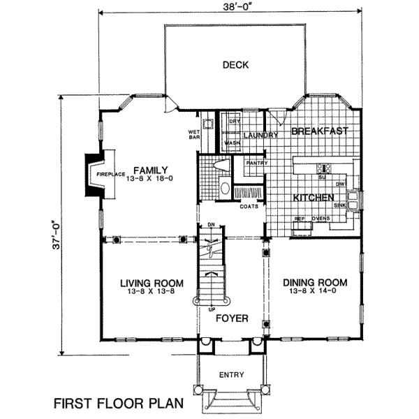 European Floor Plan - Main Floor Plan #322-127