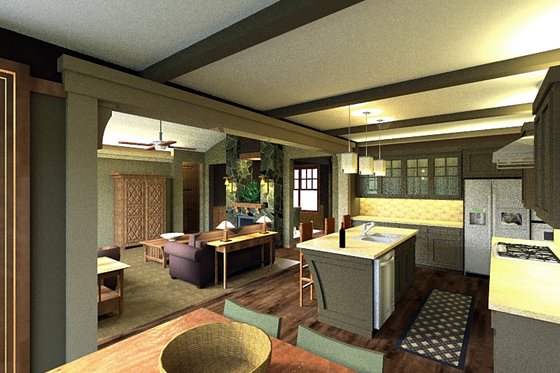 Interior - Kitchen for Craftsman House Plan #51-523 - 3 bed, 3 bath