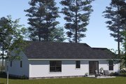 Contemporary Style House Plan - 3 Beds 2 Baths 1341 Sq/Ft Plan #513-2344 Exterior 
