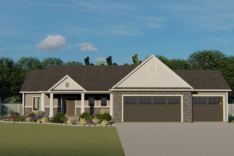 Home Plan - Craftsman Exterior - Front Elevation Plan #1064-39