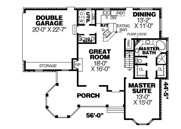 Architectural House Design - Victorian Floor Plan - Main Floor Plan #34-111