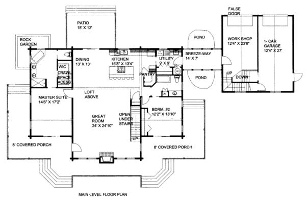 Home Plan - Log Floor Plan - Main Floor Plan #117-591