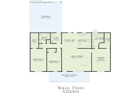 Floor Plan - Main Floor House Plan #17-2141 - 3 bed, 2 bath
