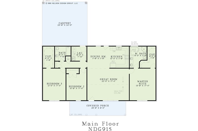 Dream House Plan - Floor Plan - Main Floor House Plan #17-2141 - 3 bed, 2 bath