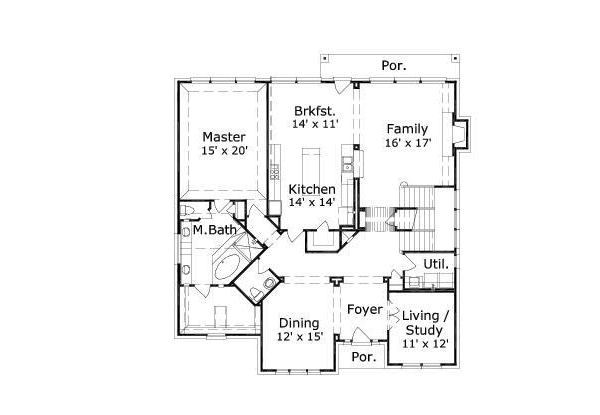 European Floor Plan - Main Floor Plan #411-802