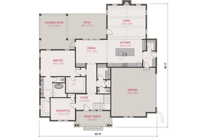 Floor Plan - Main Floor for Tudor House Plan #1079-6 - 4 bed, 3.5 bath