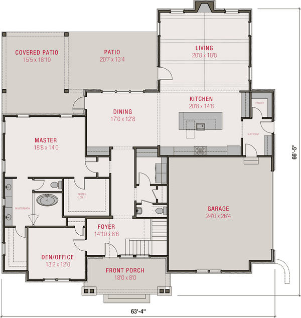Dream House Plan - Tudor Floor Plan - Main Floor Plan #1079-6