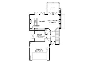 Floor Plan - Main Floor for Beach House Plan #426-12 - 3 bed, 2.5 bath