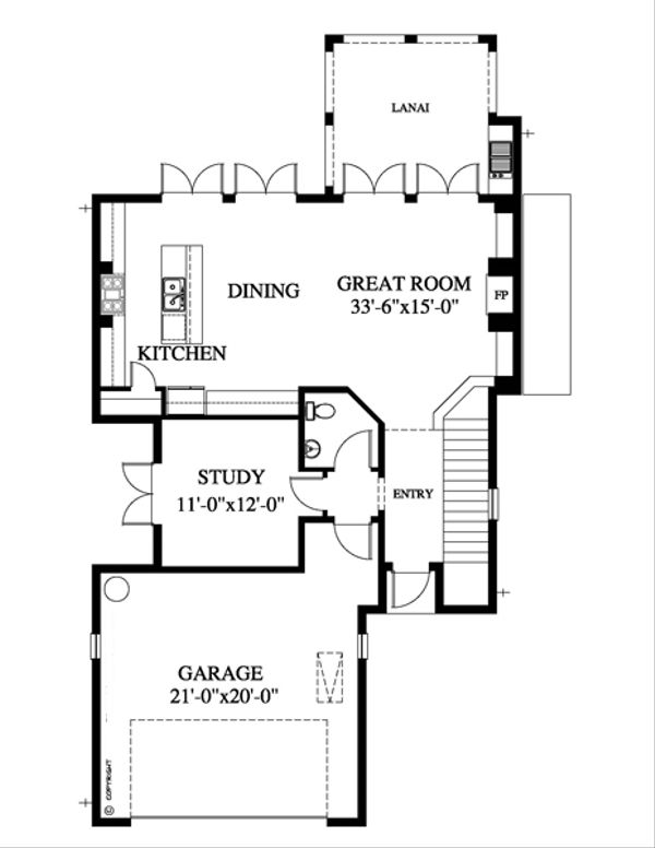 Beach Floor Plan - Main Floor Plan #426-12