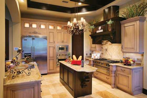 Interior - Kitchen for Mediterranean House Plan #930-22 - 4 bed, 5 bath