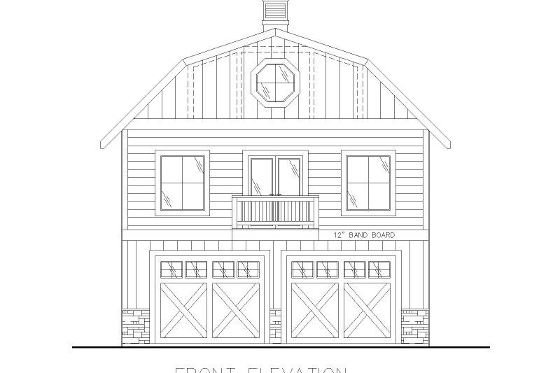 House Plan Design - Exterior - Front Elevation 3 for Barndominium House Plan #117-1052 - 1 bed, 2.5 bath