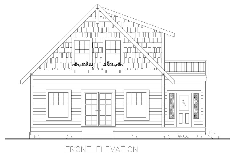 Dream House Plan - Exterior - Front Elevation 3 for Craftsman House Plan #117-987 - 2 bed, 2 bath