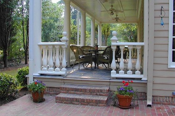 Exterior - Covered Porch for Classical House Plan #137-222 - 3 bed, 3 bath