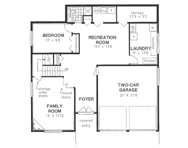 Home Plan - European Floor Plan - Main Floor Plan #18-9203