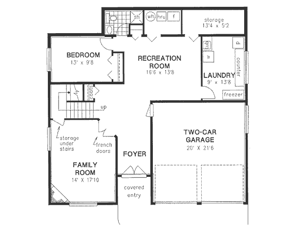 European Floor Plan - Main Floor Plan #18-9203