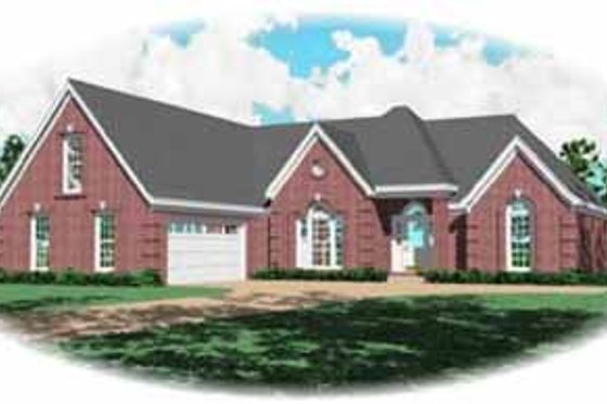 Exterior - Front Elevation for Traditional House Plan #81-321 - 3 bed, 2 bath