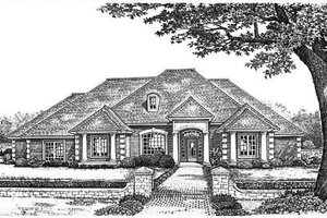 European Exterior - Front Elevation Plan #310-638