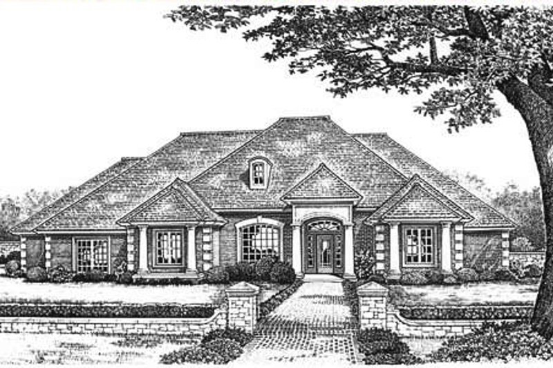 Dream House Plan - European Exterior - Front Elevation Plan #310-638