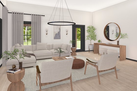 Interior - Family Room for Barndominium House Plan #1064-312 - 3 bed, 1 bath