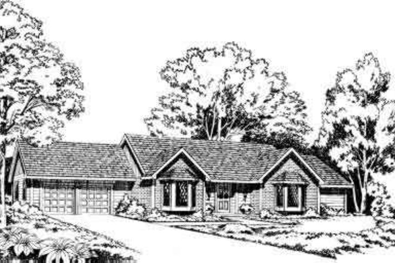 Exterior - Front Elevation 2 for Traditional House Plan #312-178 - 3 bed, 2 bath