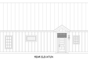 Exterior - Rear Elevation for Country House Plan #932-627 - 2 bed, 2 bath