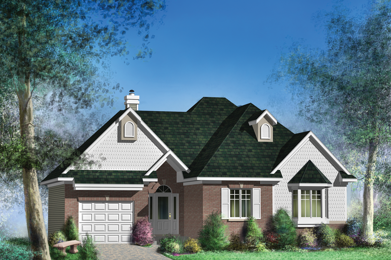 Traditional Style House Plan - 2 Beds 1 Baths 1096 Sq/Ft Plan #25-4824