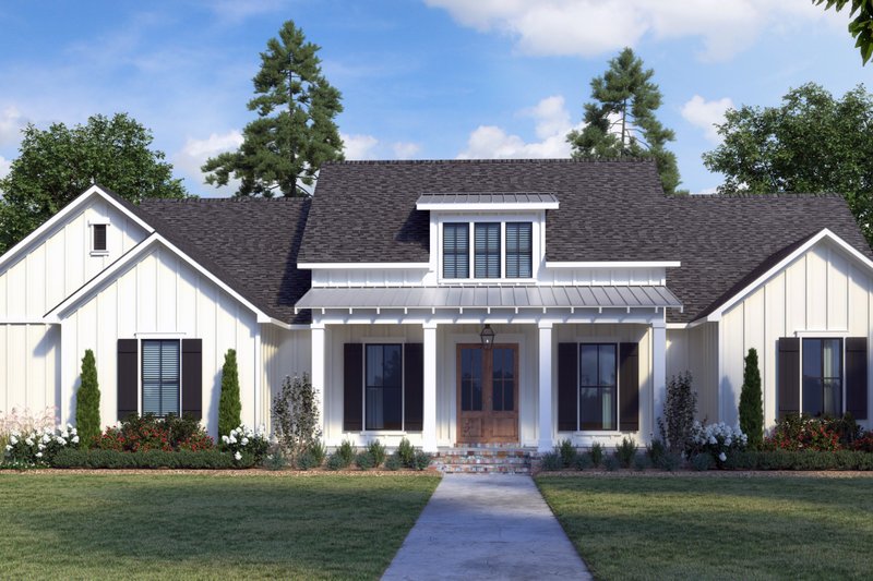 Architectural House Design - Farmhouse Exterior - Front Elevation Plan #1074-36