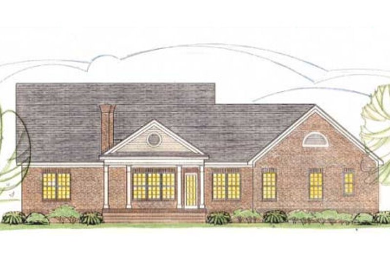 Home Plan - Exterior - Rear Elevation for Traditional House Plan #406-286 - 3 bed, 2 bath