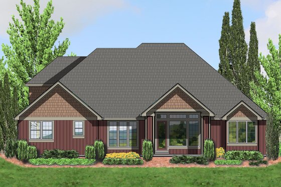 Rear View - 2600 square foot Traditional home