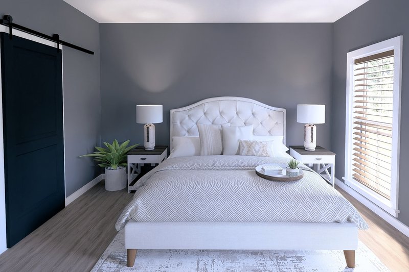 House Plan Design - Interior - Master Bedroom 1 for Farmhouse House Plan #44-279 - 3 bed, 2 bath